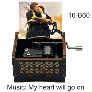 Romántico mi corazón irá en caja de música con manivela de madera Titanic película <span class=keywords><strong>Jack</strong></span> Rose Fans recuerdo especial amante regalos de navidad - Product Image 5