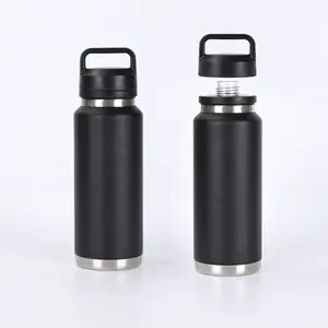 18oz/36OZ Große Kapazität Weithals 304 Edelstahl Doppelwandige Thermos flasche Isolierte Vakuum flasche Wasser flasche