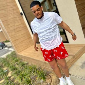 กางเกงขาสั้นผู้ชาย DiotSR ลายกราฟิกสไตล์เรโทร เอวยางยืด ระบายอากาศได้ดี เหมาะสำหรับสตรีทแวร์ ออกกำลังกาย วิ่ง และกิจกรรมต่างๆ - Product Image 4