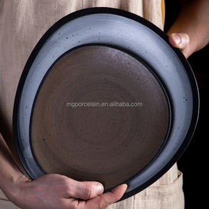 Piatto da portata e stoviglie in ceramica casual, stampati a <span class=keywords><strong>mano</strong></span> <span class=keywords><strong>sotto</strong></span> smalto, in gres, per la tavola - Product Image 5