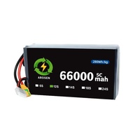 Baterai LiPo AROSEN 66000mAh 5C 23.7V/47.4V 6S/12S untuk Drone FPV/RC/Fotografi Udara/Pertanian/Logistik