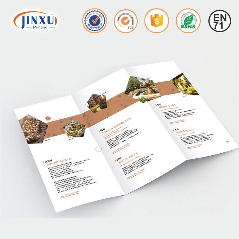 Graphic Design Printing Services Book Packaging Booklet Brochue Custom Printing Factory Folded Leaflet Flyer Pamphlet Catalog
