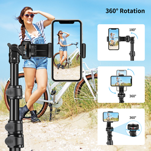 Trépied de téléphone sans fil réglable en hauteur de 56 pouces avec verrous rotatifs, capacité de charge de 3 kg, construction robuste en aluminium <span class=keywords><strong>pour</strong></span> - Product Image 6