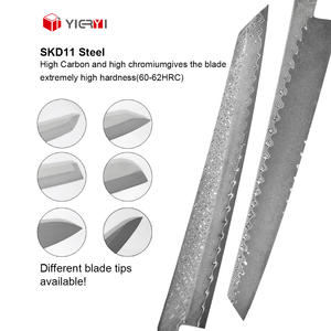 Yieryi Nieuwe High Carbon Skd 11 Stalen 298Mm 11.7 "Vis Sushi Snijden Kiritsuke Japans <span class=keywords><strong>Sashimi</strong></span> Mes Met Koolstofvezel Handvat - Product Image 5
