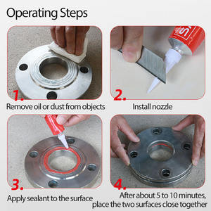 Sellador de Silicona Sanvo 54g, Fabricante de <span class=keywords><strong>Juntas</strong></span> de Silicona RTV, Servicio OEM ODM, Rojo, Guangdong, Adhesivo de Alta Temperatura, Silicona Líquida - Product Image 4