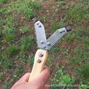 Sierra de corte de corteza de doble hoja Feimaotui de 180 mm, de acero con alto contenido de carbono, en forma de V, para cortar corteza de árbol de jujube - Product Image 2