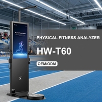 LEKA HW-T60 Produk Terbaru Alat Analisa Tubuh LCD Baja Akurat Tinggi untuk Tes Lutut Tinggi bagi Gym, Klinik, dan Komunitas
