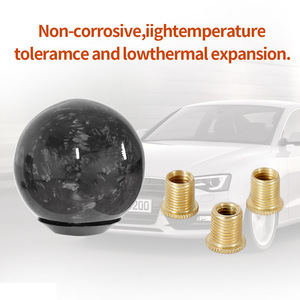 Carbon Fiber <b>Shift</b> <b>Knob</b> SFN096 Ergonomic Round Gear Shifter For Car Modification - Product Image 4