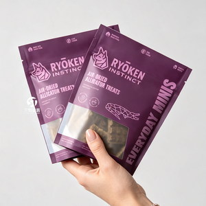 Factory Custom Printed Pet Treat Packaging Bags Small MOQ Digital Printing Aluminum <b>Foil</b> <b>Window</b> Stand Up Pouch - Product Image 1
