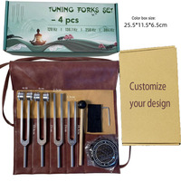 Wholesale Cheap Tuning Fork Four Piece Set 128hz1361hz 256hz 384hz Yoga Meditation Resonant Tuning Fork Musical Instrument
