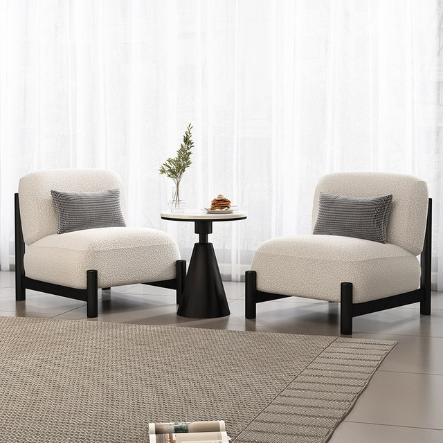 Balcony Leisure Tea Table Chair Set One Table Two Chairs Movable Stainless Steel Three-Piece Set Compact Cross Back Chaise