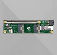 Tarjeta adaptadora PCI E 4.0 x16 a SlimSAS SFF 8654, tarjeta de expansión para GPU de juegos, compatible con tarjeta gráfica externa, tarjeta de red U.2 SSD, bajo consumo.