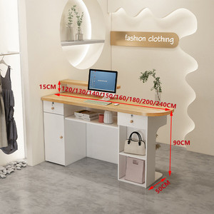 Bàn tiếp tân hiện đại có thể tùy chỉnh cho khách sạn máy tính tiền nhỏ có thể điều chỉnh cho cửa hàng siêu thị sử dụng bệnh viện - Product Image 4