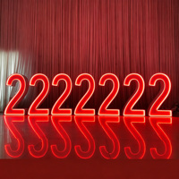 Lettres et chiffres lumineux néon à changement de couleur RVB, grands chiffres LED pour décorations de fête d'anniversaire ou de mariage