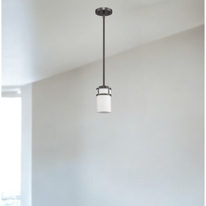 HMS contemporanea bronzo spazzolato minimalista luce cilindrica sospesa caldo bianco 4000K 3000K CCT per sala soffitto - Product Image 2