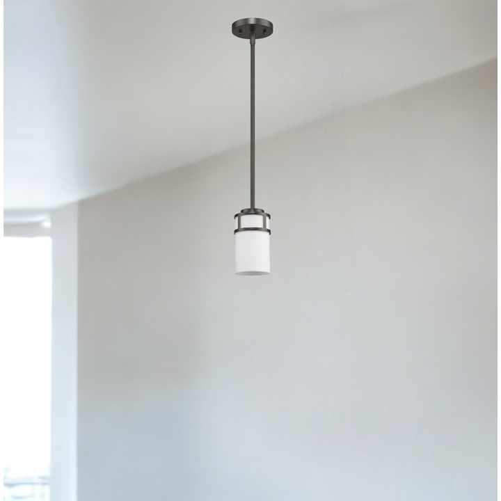 HMS Contemporary Brushed Bronze Minimalist Cylindrical Hanging Light Warm White 4000K 3000K CCT for Room Hall Ceiling