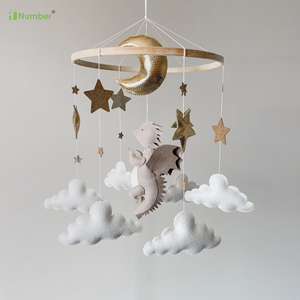 <span class=keywords><strong>Conte</strong></span> de fées Boho Babymobile Space Nursery Decor Jouets suspendus Dragon <span class=keywords><strong>Feutre</strong></span> Baby Mobile, Cadeau de douche de bébé pour nouveau-né - Product Image 3