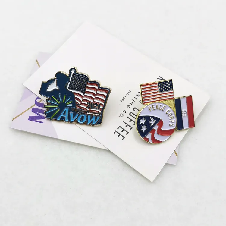 Металлические поделки, изготовитель на заказ, металлические флаги страны, эмаль, американский флаг, нагрудные булавки