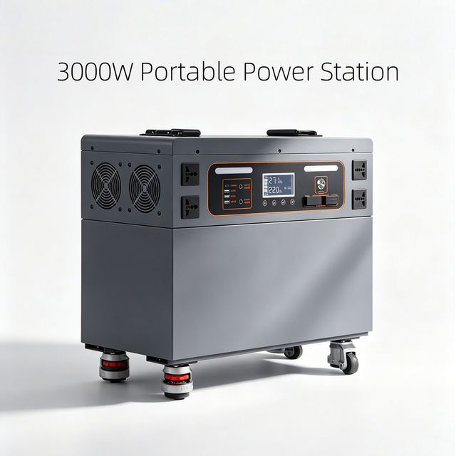 3000W Portable Power Station 3072Wh Pure Sine Wave Solar Car Battery Backup for Home Outdoor Camping Port Emergency Battery