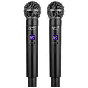 Supersonic Dual Channel <b>Wireless</b> <b>Microphone</b> VHF 211.3-215.3MHz Stage <b>System</b> With Screen - Product Image 6