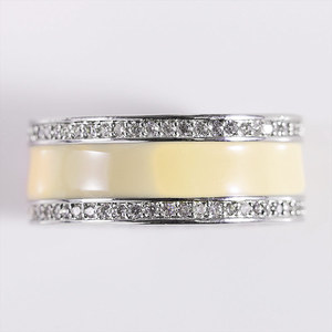 Anello in oro bianco B2026 con diamanti naturali taglio brillante rotondo per matrimonio, gioiello unisex - Product Image 5