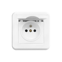 16A New Arrival Outlet French Standard Power Socket with the Waterproof Cover,80*80 mm French water proof socket outlet