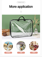 Sac à fermeture éclair en PVC transparent pour draps de lit, emballage en plastique avec logo personnalisé