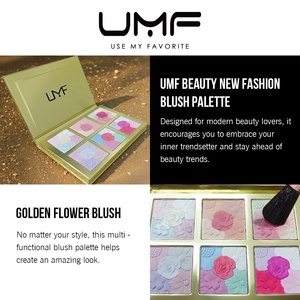 Paleta de Rubor Personalizada Golden Flower de <span class=keywords><strong>6</strong></span> Colores, Maquillaje al por Mayor OEM, Fórmula Limpia, Libre de Crueldad, Rubor Iluminador, Marca Privada - Product Image 5