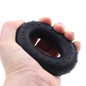 Phòng Tập Thể Dục Sức Mạnh Tập Thể Dục Cẳng Tay Finger Cổ Tay Giãn Nở Huấn Luyện Viên Phục Hồi Chức Năng Xách Tay <span class=keywords><strong>O</strong></span>-Hình 40LBS Tay Màu Đen Silicone Vòng Kìm Kẹp - Product Image 6