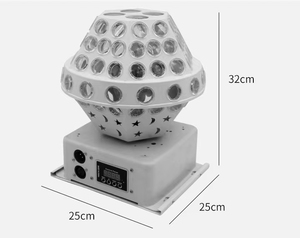 Luz LED de haz móvil RGBW de doble capa con forma de <span class=keywords><strong>platillo</strong></span> volador espacial, con control DMX512/activación por sonido para fiestas, discotecas y clubes nocturnos - Product Image 4