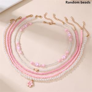 子供用ネックレス韓国風ハート型ビーズネックレス - Product Image 2