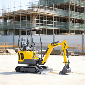 Mini-excavatrice de 1,6 tonne, pelle de 1600 kg avec attache rapide et seaux en option, petite pelle sur chenilles pour travaux de terrassement et jardinage - Product Image 1