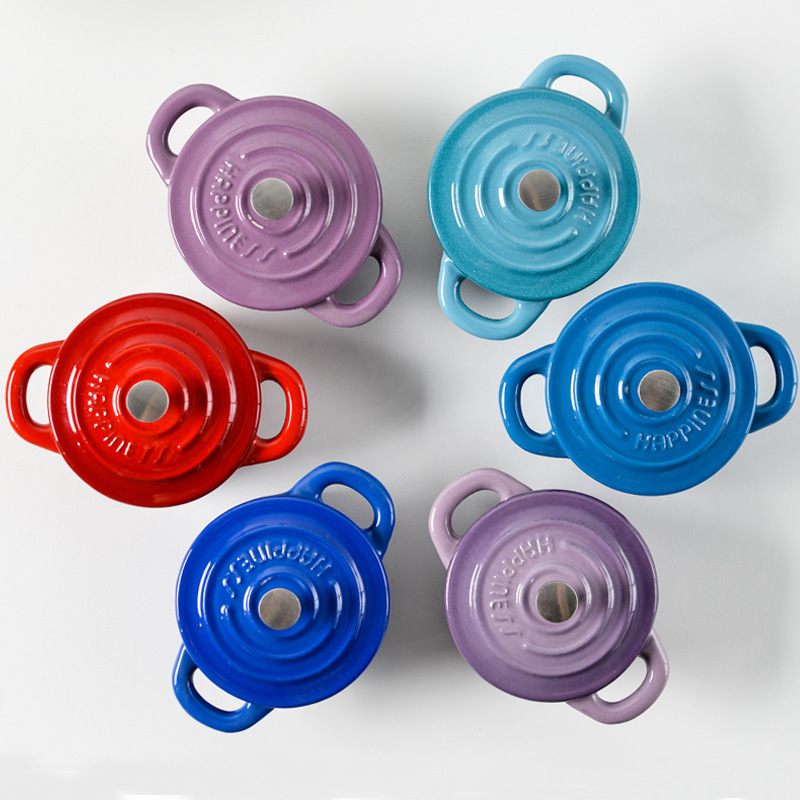 300ml Multicoloured Cast Iron Casserole Enamel