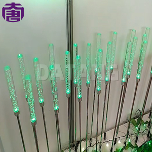 Rgb Led Solar Stainless Steel Ground Landscape Bubble Design Small Outdoor Garden Lamp Courtyard <b>Path</b> Decor Multicolored Cct - Product Image 5