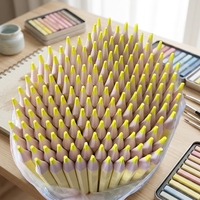 Crayons d'art colorés macaron personnalisables, lot de 18, corps hexagonal en plastique, non solubles, fabriqués au Jiangxi, emballage personnalisé avec logo, EN71