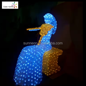 Lumière LED extérieure, lumière LED ange, lumière du Nouvel An, sculptures de Noël extérieures - Product Image 2