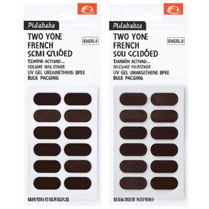 Autocollant pour ongles semi-durcis bicolore à la française, autocollant magnétique pour ongles en gel effet volume, gel UV uréthane non toxique sans BPA, emballage en vrac - Product Image 3