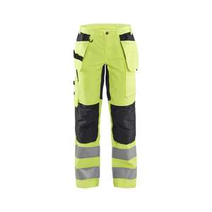 BLAKLADER - 716318113399C36 Women's Hi-Vis <b>trousers</b> with <b>stretch</b> Yellow/<b>Black</b> - EAN 7330509615379 HI-VIS WORKWEAR - Product Image 1