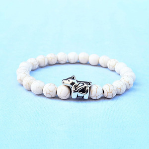 G2639 Pulseras De Piedras Naturales Perles en pierre volcanique Ours polaire <span class=keywords><strong>Bracelet</strong></span> à breloques Bijoux de mode Bracelets & Bangles - Product Image 6