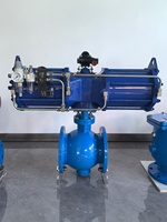Vanne à boisseau sphérique hydraulique à double excentrique, raccordement à brides, taille de port 4 pouces, joint EPDM, basse température
