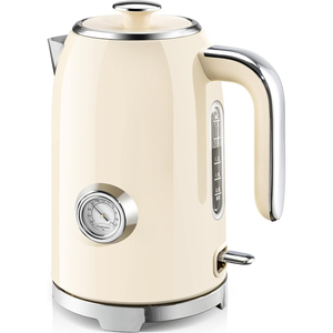 New Retro Stainless Steel Electric Kettle and <b>Toaster</b> Set with LED Lighting 2-Year Warranty for Household Hotel & Car Use - Product Image 1