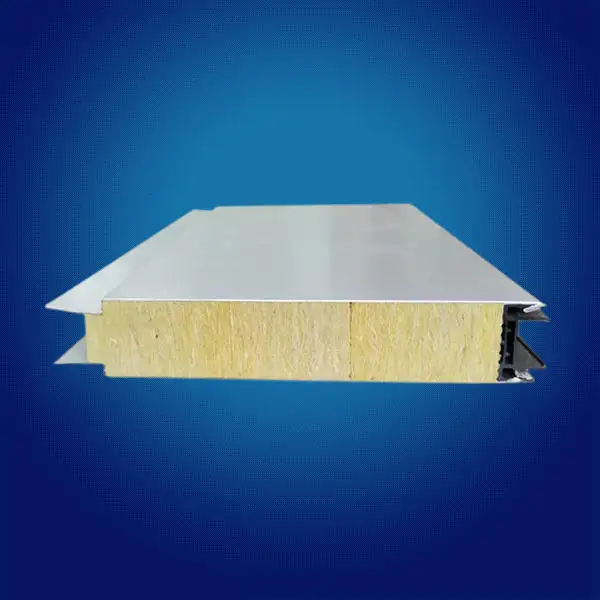 Rock Wool Sandwich Panel For Roof And Wall 0.4mm Thickness Color Steel Insulate Price