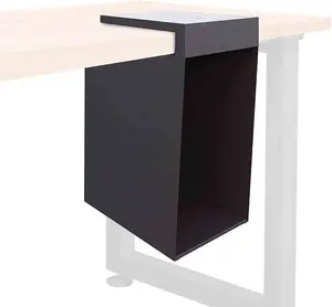 Solid Hanging Desk Storage Box Top Vertical Under Table Stand Arquivos Prateleira Organizador Bandeja Com abertura do cabo traseiro