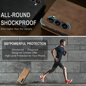 Funda magnética de cuero con tapa para teléfono móvil Samsung, Cartera de lujo para <span class=keywords><strong>galaxy</strong></span> S23, S22, S21, Ultra, S10, S9, S8 plus, A33, A53, A02S - Product Image 5