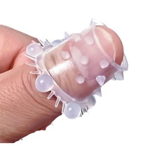 Spiked Wolf Tooth Cover <b>TPE</b> Cock Ring Set Delay Sex Time Adult Male Use - Product Image 1