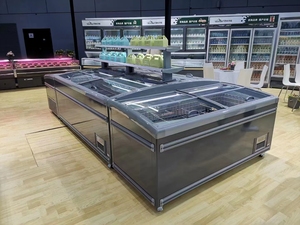 Congélateur commercial <span class=keywords><strong>combiné</strong></span> sur mesure de grande taille pour îlot de réfrigération, idéal pour les magasins de détail - Product Image 4