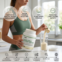 Poudre nutritionnelle de remplacement de repas pour adultes, saveur vanille, formule personnalisée, soutien de la courbe corporelle, protéine végétalienne, vente en gros, directement de l'usine ISO