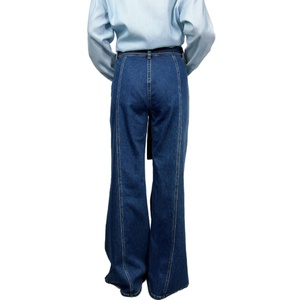 Jeans de Pierna Ancha de Cintura Alta, Versión Delgada y Estrecha, Primavera 2024, para Mujer - Product Image 6