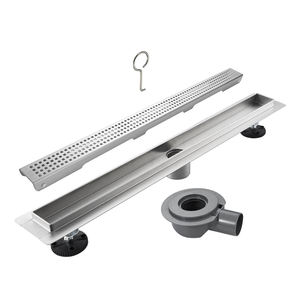 Sistem Drainase Linear Modern OEM 600 MM dengan Saluran Dinding, Grate Slot Hairline, untuk Shower Walk-in Tanpa Ambang - Product Image 4