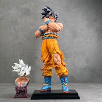 Figurine PVC Dragon Ball Z Ultra Instinct Son Goku 36CM avec deux têtes, modèle de statue, jouet, poupée, figurine, ornement, décoration d'intérieur